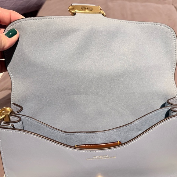 NWT Authentic Coach Chain Tabby bluebell with chain and leather straps - Picture 10 of 11